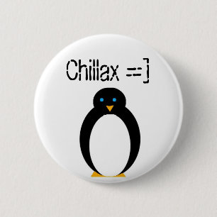 Badge Rond 5 Cm pingouin de chillax