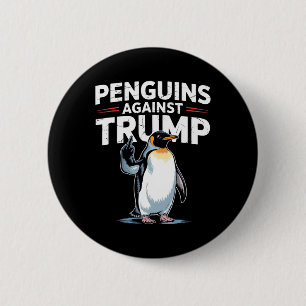Badge Rond 5 Cm Pingouin palmes vers le haut résiste aux pingouins