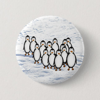 Badge Rond 5 Cm Pingouins