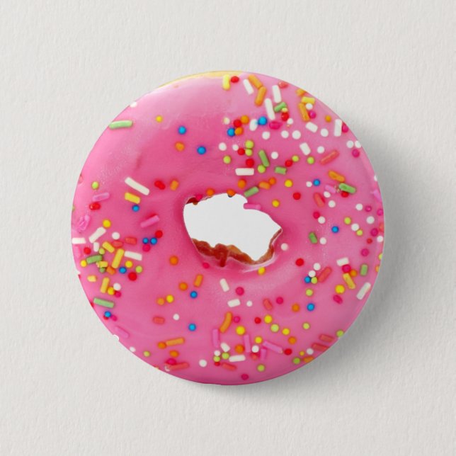 Badge Rond 5 Cm Pink donut (Devant)