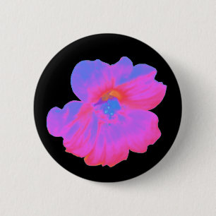 Badge Rond 5 Cm Pink Nasturtium Button