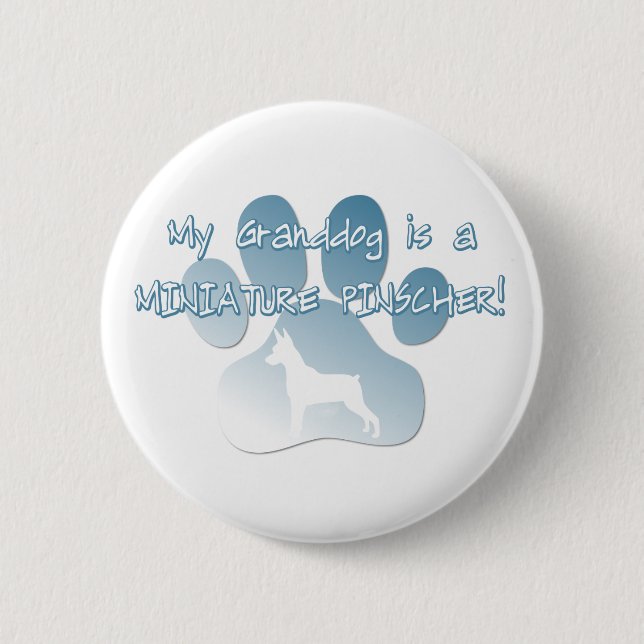 Badge Rond 5 Cm Pinscher miniature Granddog (Devant)