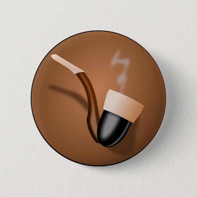 Badge Rond 5 Cm Pipe (Devant)