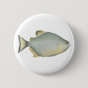 Badge Rond 5 Cm Piranha Rubis Rouge
