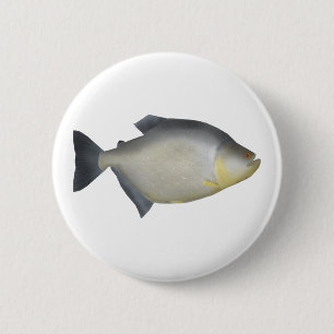 Badge Rond 5 Cm Piranha tacheté