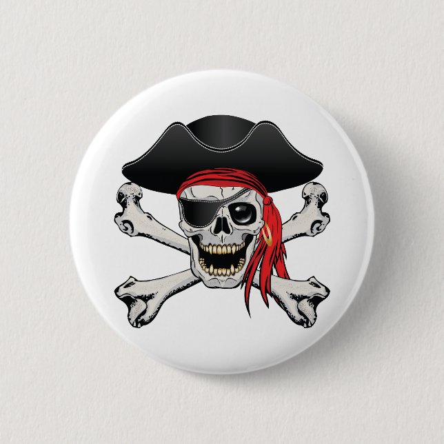 Badge Rond 5 Cm Pirate (Devant)