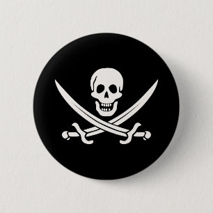 Badge Rond 5 Cm Pirate de Jack Rackham