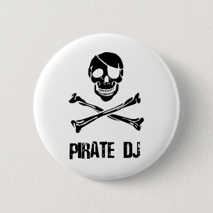 Badge Rond 5 Cm Pirate DJ