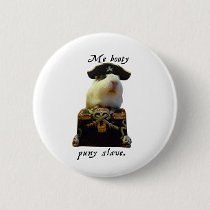 Badge Rond 5 Cm Pirate drôle de cobaye