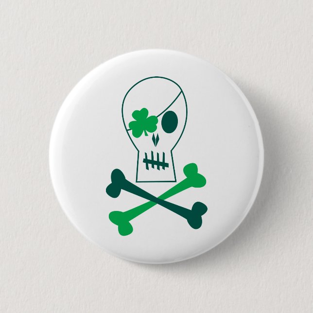 Badge Rond 5 Cm Pirate du jour de St Patrick (Devant)