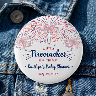 Badge Rond 5 Cm Pirate En Chemin ! baby shower 4 juillet