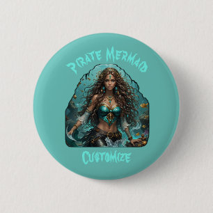 Badge Rond 5 Cm Pirate Mermaid Lady Thunder_Cove
