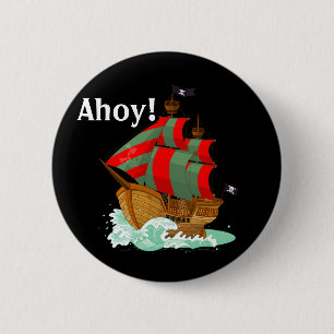 Badge Rond 5 Cm Pirates Bienvenue