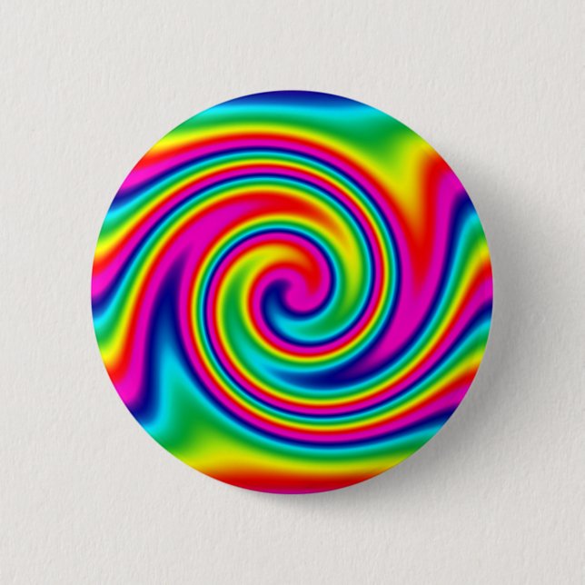 Badge Rond 5 Cm Pirouette d'arc-en-ciel (Devant)