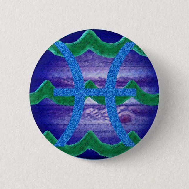 Badge Rond 5 Cm Pisces Button (Devant)