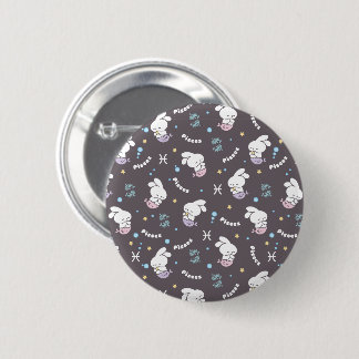 Badge Rond 5 Cm Pisces Zodiac Harmonie : Bunny Mermaids Motif