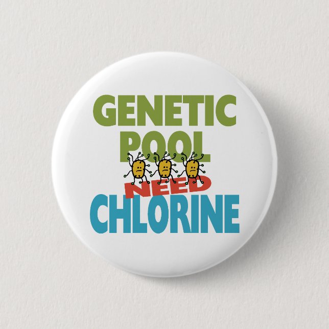 BADGE ROND 5 CM PISCINE GÉNÉTIQUE (Devant)