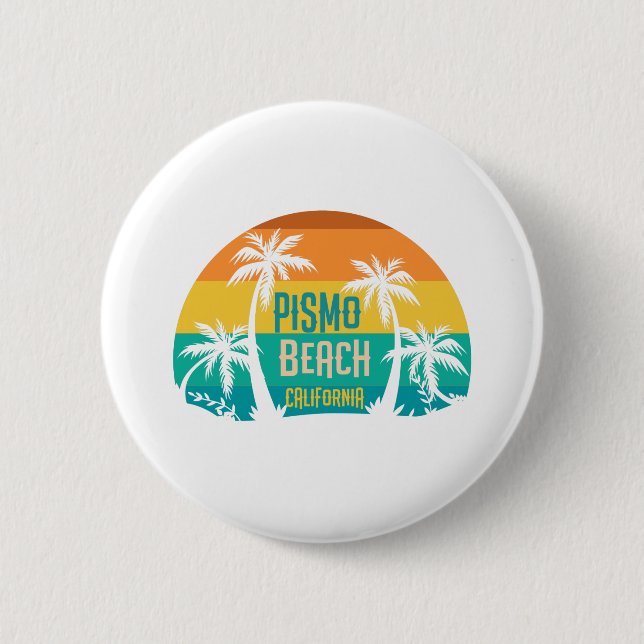 Badge Rond 5 Cm Pismo Beach Retro (Devant)