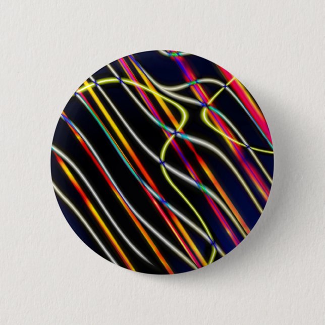 Badge Rond 5 Cm Pistes lumineuses UFO - 2 - Customisées (Devant)