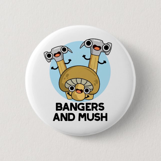 Badge Rond 5 Cm Pistolet Anglais Amusant Et Gros Poisson (Devant)