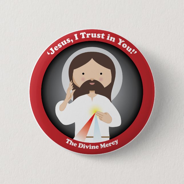 Badge Rond 5 Cm Pitié divine de Jésus (Devant)
