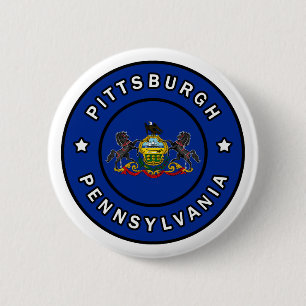 Badge Rond 5 Cm Pittsburgh Pennsylvanie