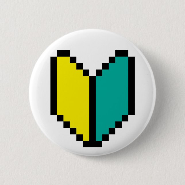 Badge Rond 5 Cm Pixel 8 bits Wakaba / Mark Shoshinsha (Devant)