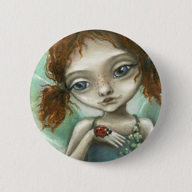 Badge Rond 5 Cm Pixie irlandaise (Devant)