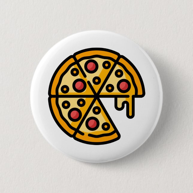 Badge Rond 5 Cm Pizza (Devant)