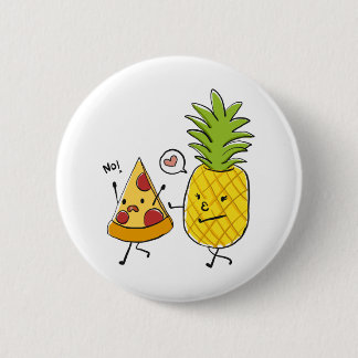 Badge Rond 5 Cm Pizza à l'ananas