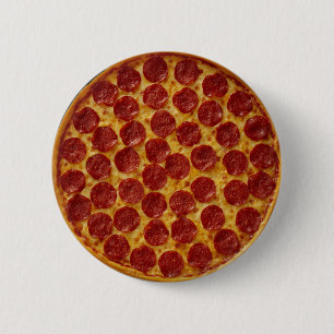 BADGE ROND 5 CM PIZZA DE PEPPERONI