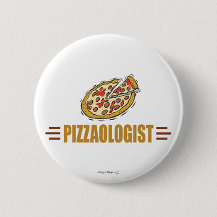 Badge Rond 5 Cm Pizza drôle