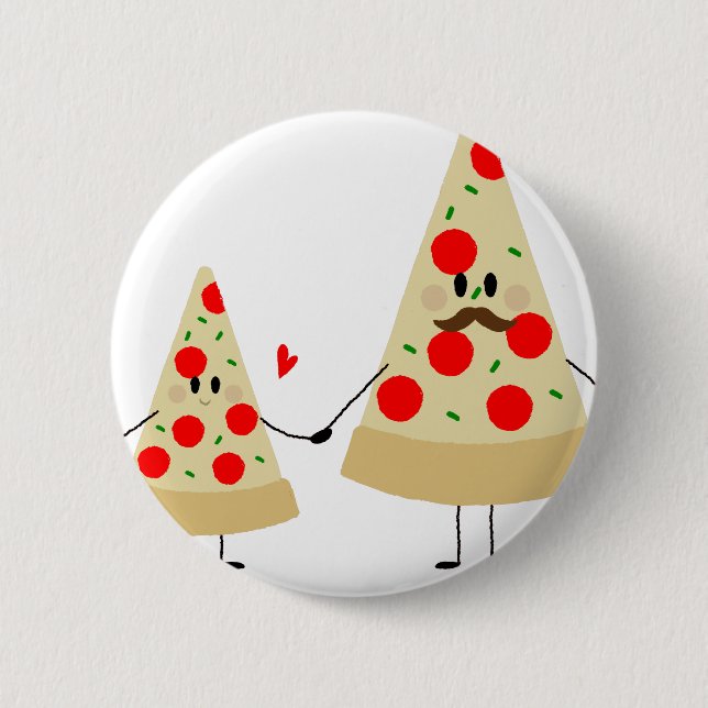 Badge Rond 5 Cm pizza fête des pères (Devant)