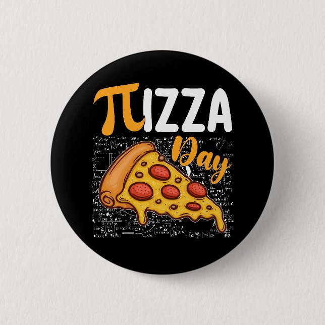 Badge Rond 5 Cm Pizza Pi Day Mathématiques Amateurs (Devant)