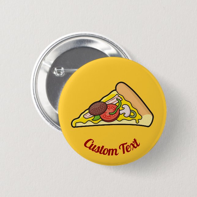 Badge Rond 5 Cm Pizza slice (Devant & derrière)
