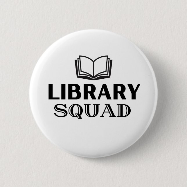 BADGE ROND 5 CM PLACE DE BIBLIOTHÈQUE (Devant)