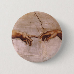 Badge Rond 5 Cm Plafond de chapelle de Sistine