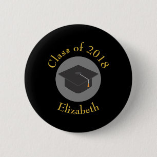 Badge Rond 5 Cm Plafond de diplôme sur classe noire de 20xx