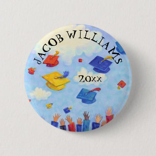 Badge Rond 5 Cm Plafond d'études Ajouter le nom et l'année