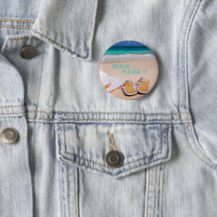 Badge Rond 5 Cm Plage