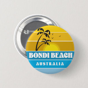 Badge Rond 5 Cm Plage Bondi Australie