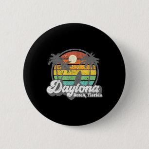 Badge Rond 5 Cm Plage de Daytona Vintage Floride Surf Rétro 70's S