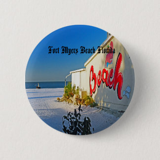 Badge Rond 5 Cm Plage de Fort Myers