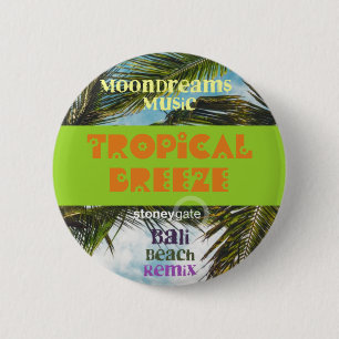 Badge Rond 5 Cm Plage Tropical Breeze Bali