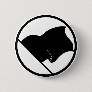 Badge Rond 5 Cm Plaine pourpre verte noire de drapeau aucun blanc