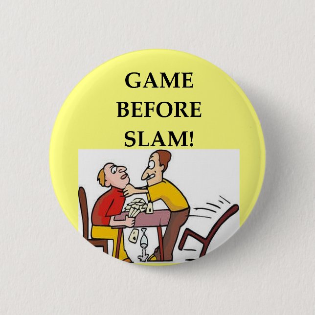 Badge Rond 5 Cm plaisanterie de joueur de pont (Devant)
