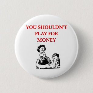 Badge Rond 5 Cm plaisanterie de joueurs de carte
