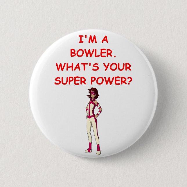 Badge Rond 5 Cm plaisanterie drôle de bowling (Devant)