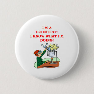 Badge Rond 5 Cm plaisanterie folle de scientifique