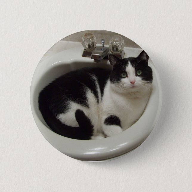 Badge Rond 5 Cm Plaisir d'amoureux de les chats (Devant)